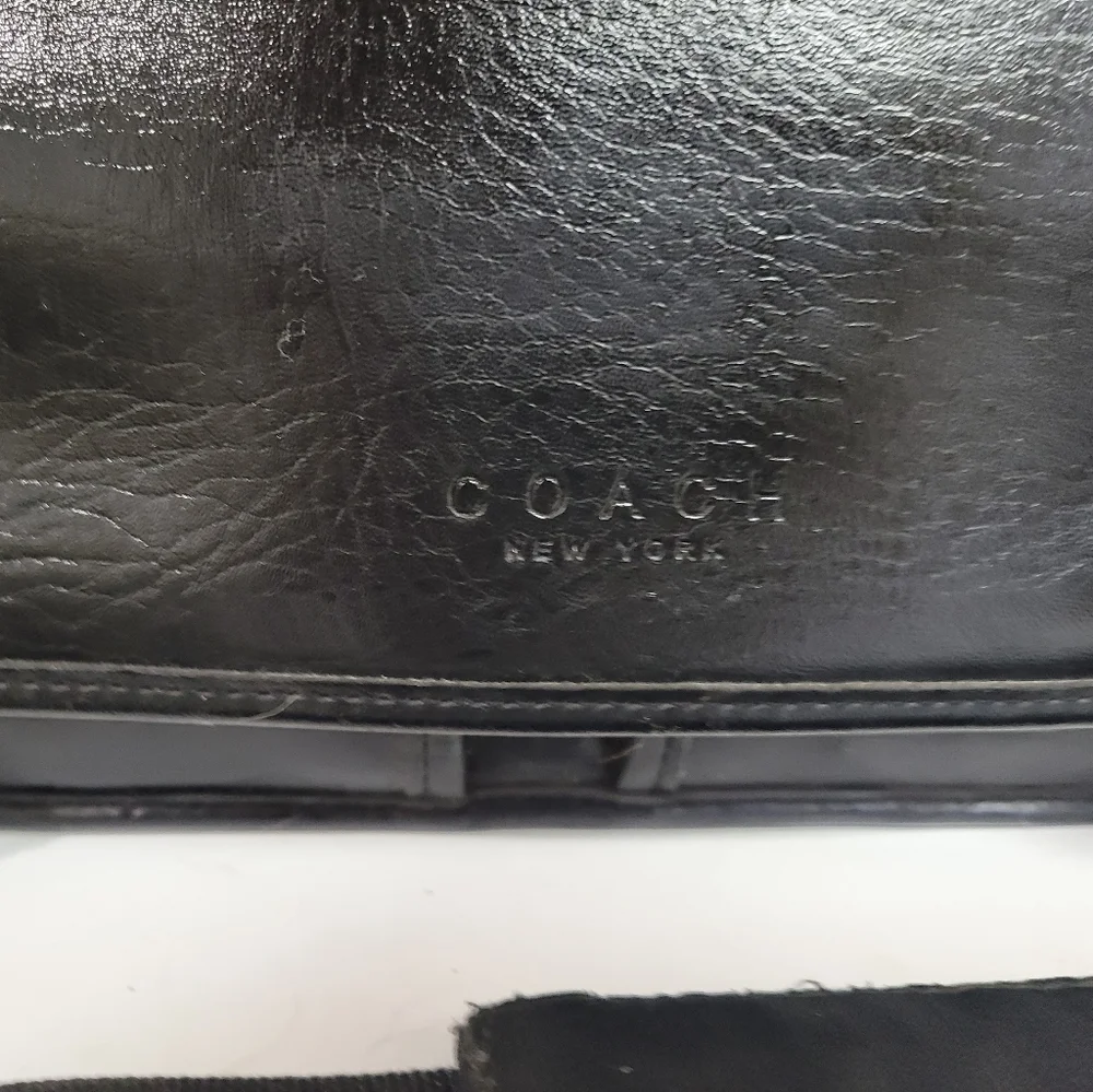 COACH Genuine leather attachet brief case. Laptop, files etc Rare HTF